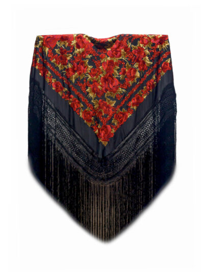 Mantón de Manila bordado a mano de seda natural G688