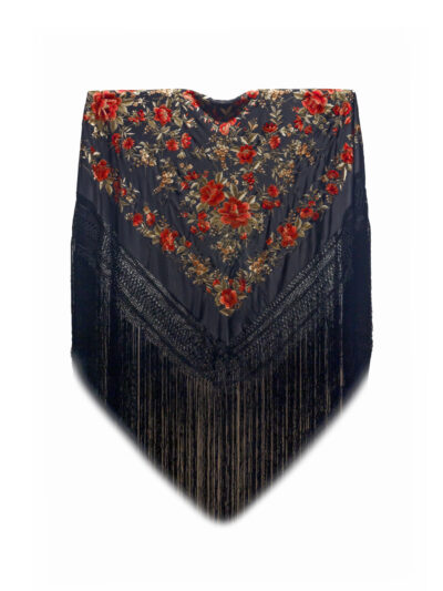 Mantón de Manila bordado a mano de seda natural G691