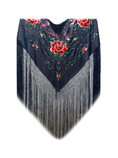 Mantón de Manila bordado a mano de seda natural G693