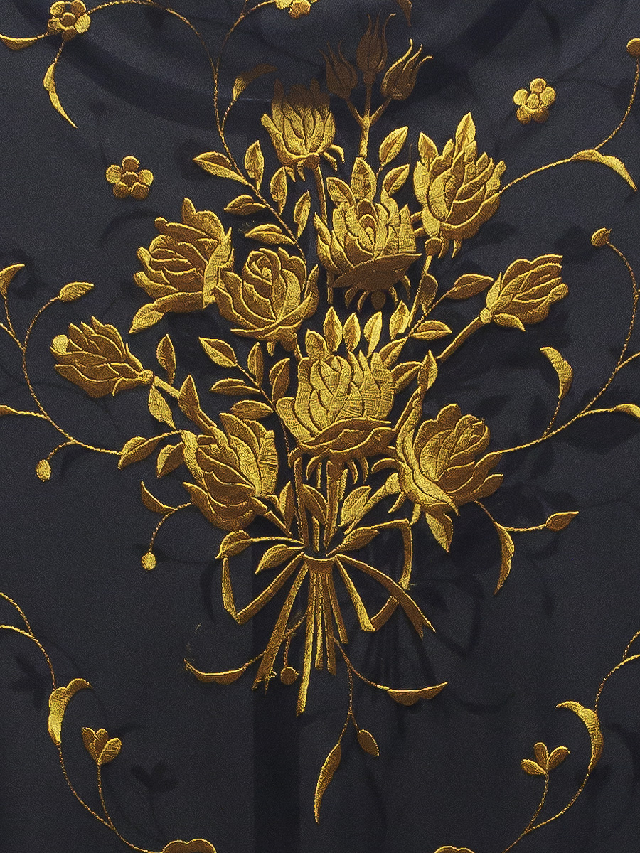 Mantón bordado a máquina FMQ - Imagen 2