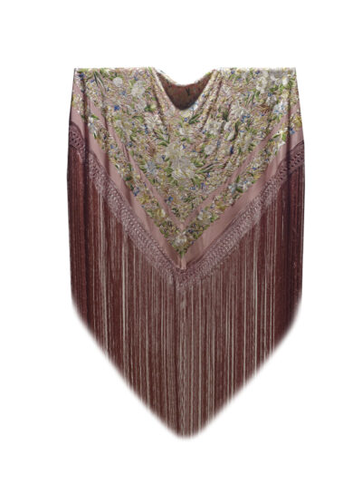 Mantón de Manila bordado a mano de seda natural G363M