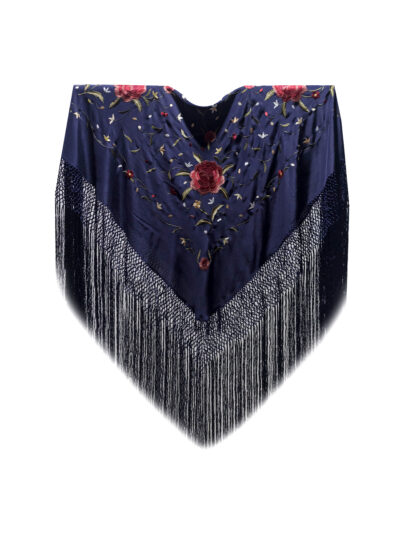 Mantón de Manila bordado a mano de seda natural MD104 colores