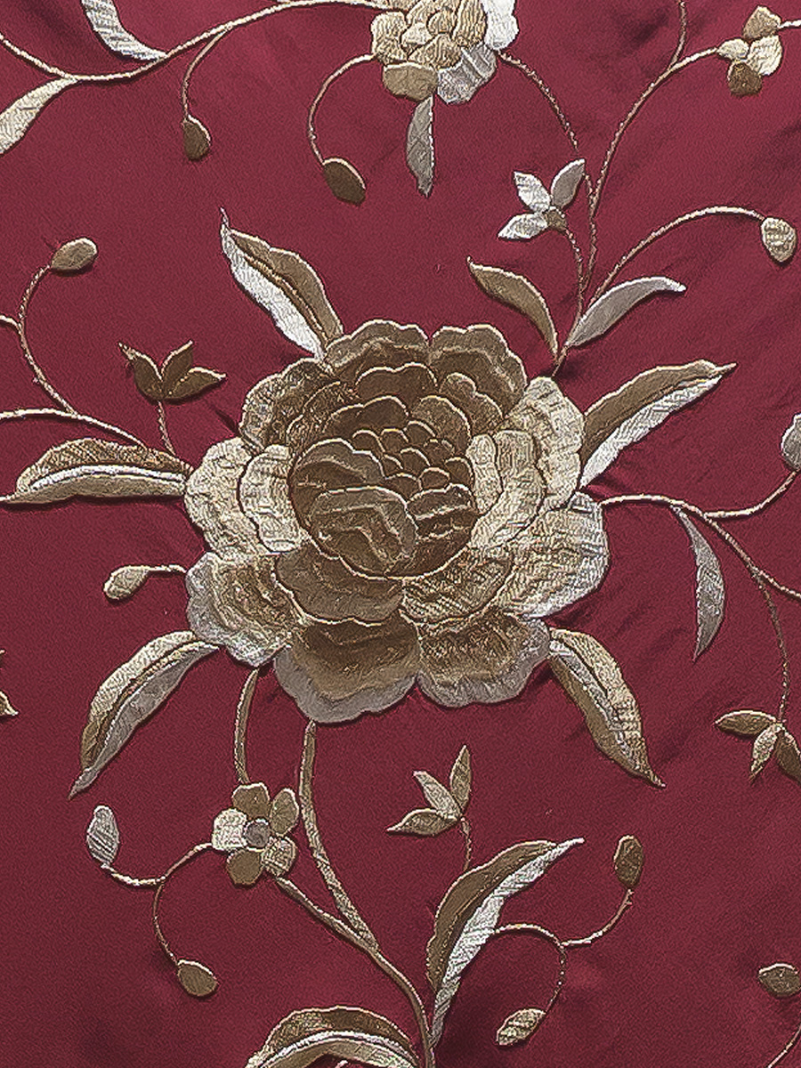 Mantón de Manila bordado a mano de seda natural MD104 - Imagen 2