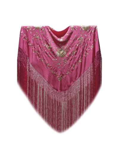 Mantón de Manila bordado a mano de seda natural MD116