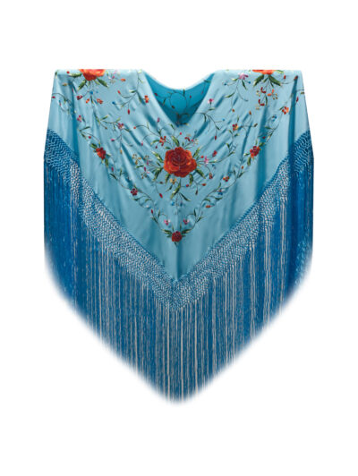 Mantón de Manila bordado a mano de seda natural MD139