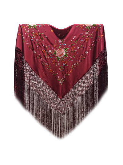 Mantón de Manila bordado a mano de seda natural MD148