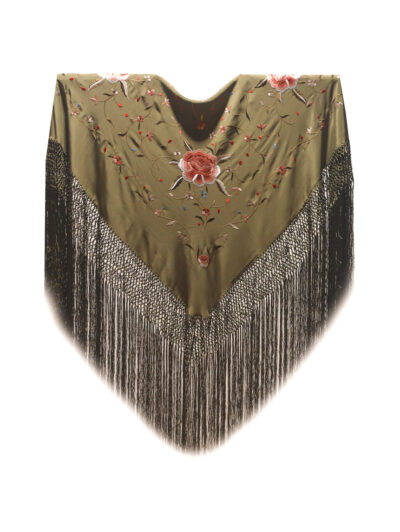 Mantón de Manila bordado a mano de seda natural MD161