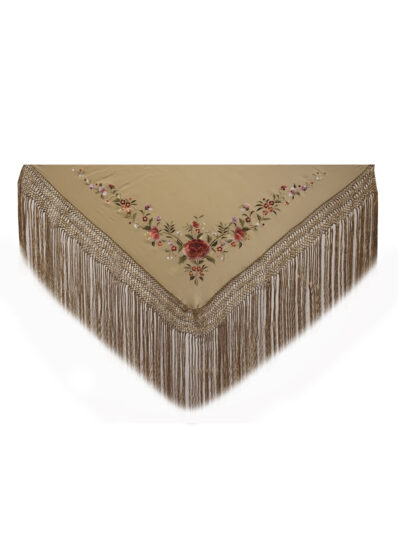 MANTONCILLO SEDA NATURAL BORDADO A MANO PM14