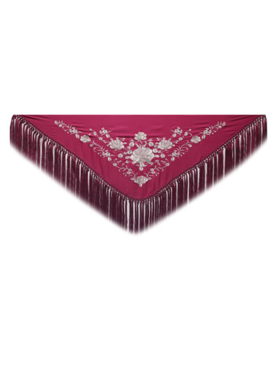 Mantoncillo rosas bordado beige