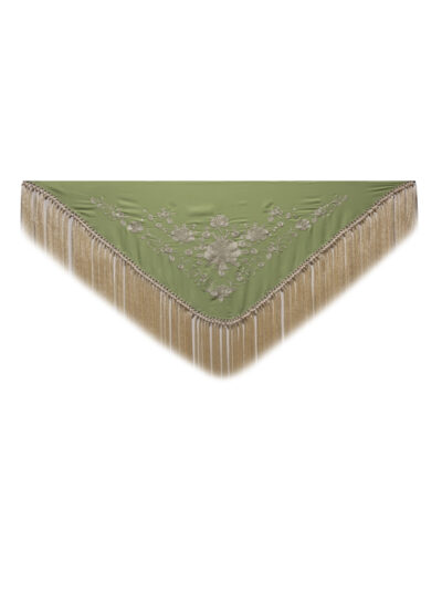 Mantoncillo rosas bordado beige