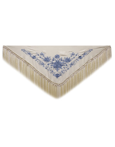 Mantoncillo rosas bordado tono