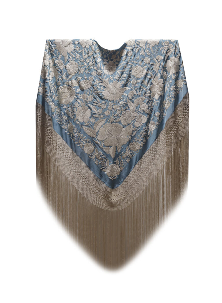 Azul empolvado/ beige
