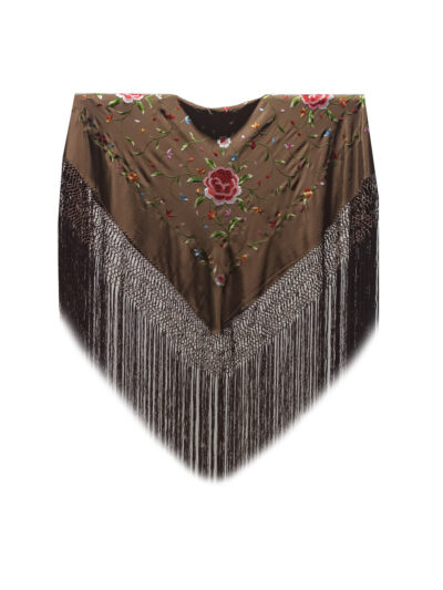 Mantón de Manila bordado a mano de seda natural MD104 colores