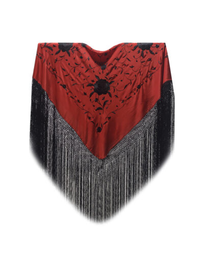 Mantón de Manila bordado a mano de seda natural MD104