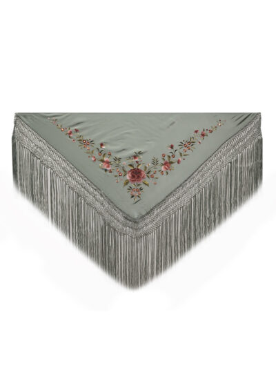 MANTONCILLO SEDA NATURAL BORDADO A MANO PM14