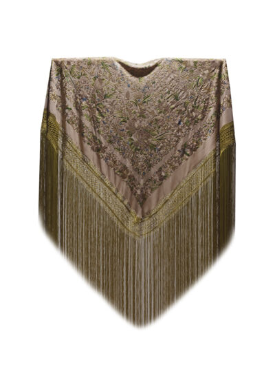 Mantón de Manila bordado a mano de seda natural G363M